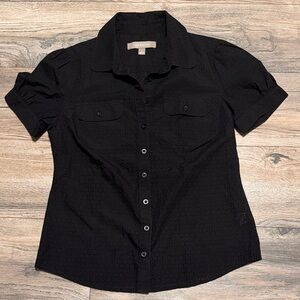 Croft & Barrow Textured Black Shirt